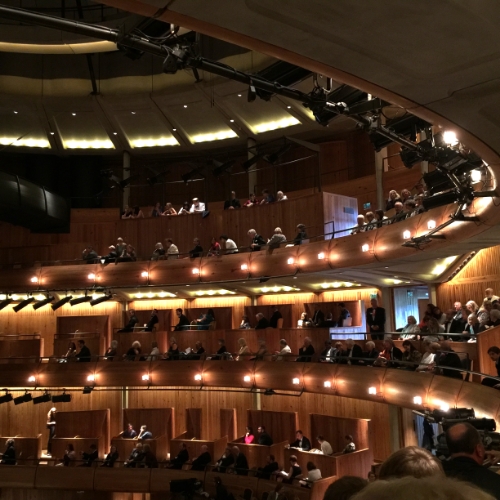 The amazing auditorium at Glyndebourne. Brilliant acoustics and great seats.