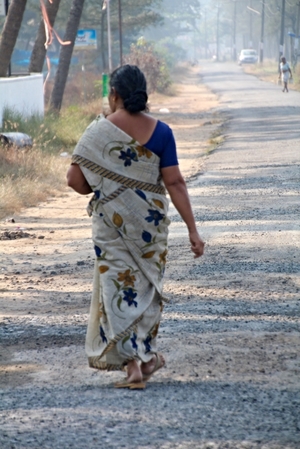 The quiet country lanes of Kerala.
