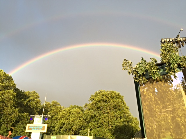 Lovely double rainbow at the BSTHydePark Festival after light rain.