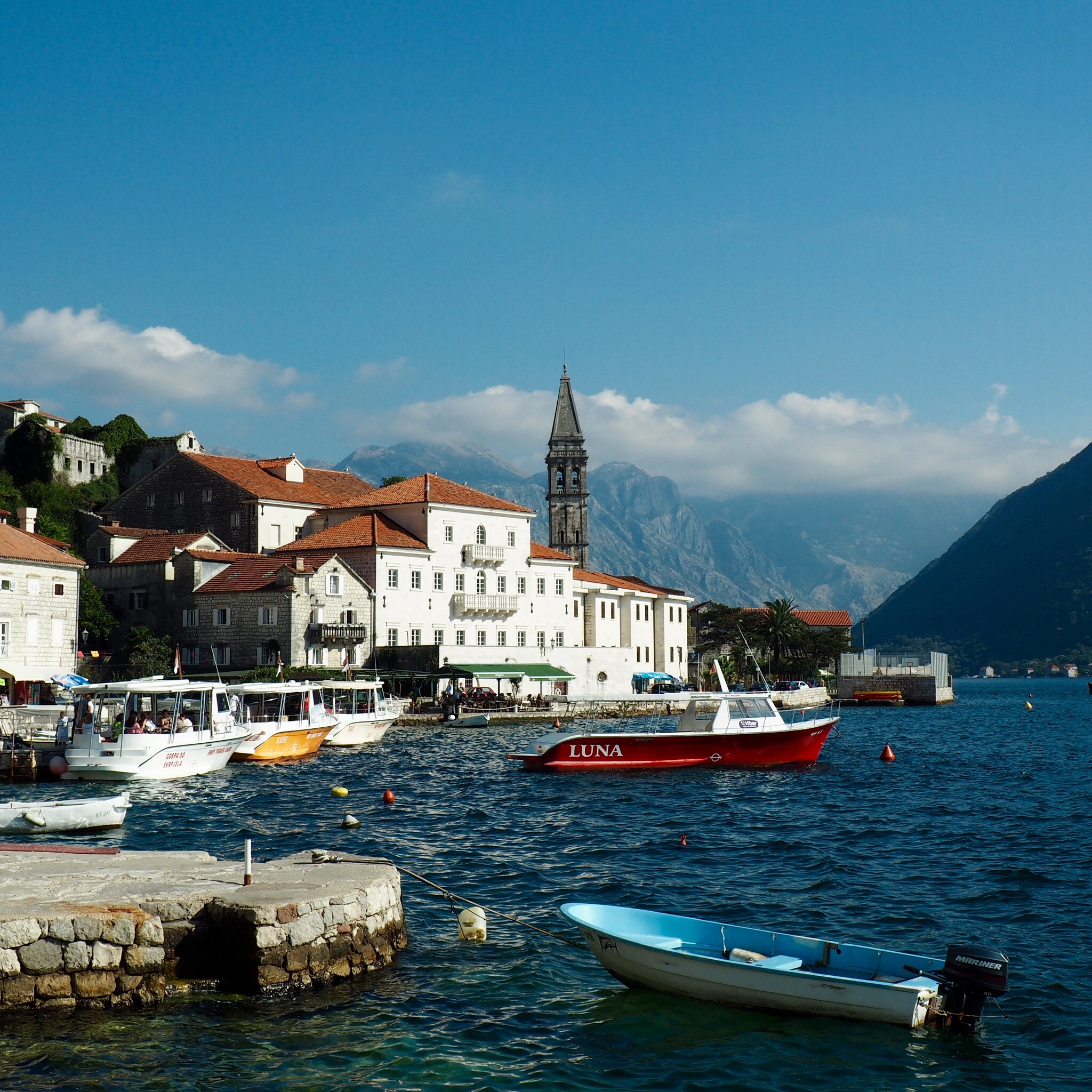 Perast in the Bay of Kotor, Montenegro