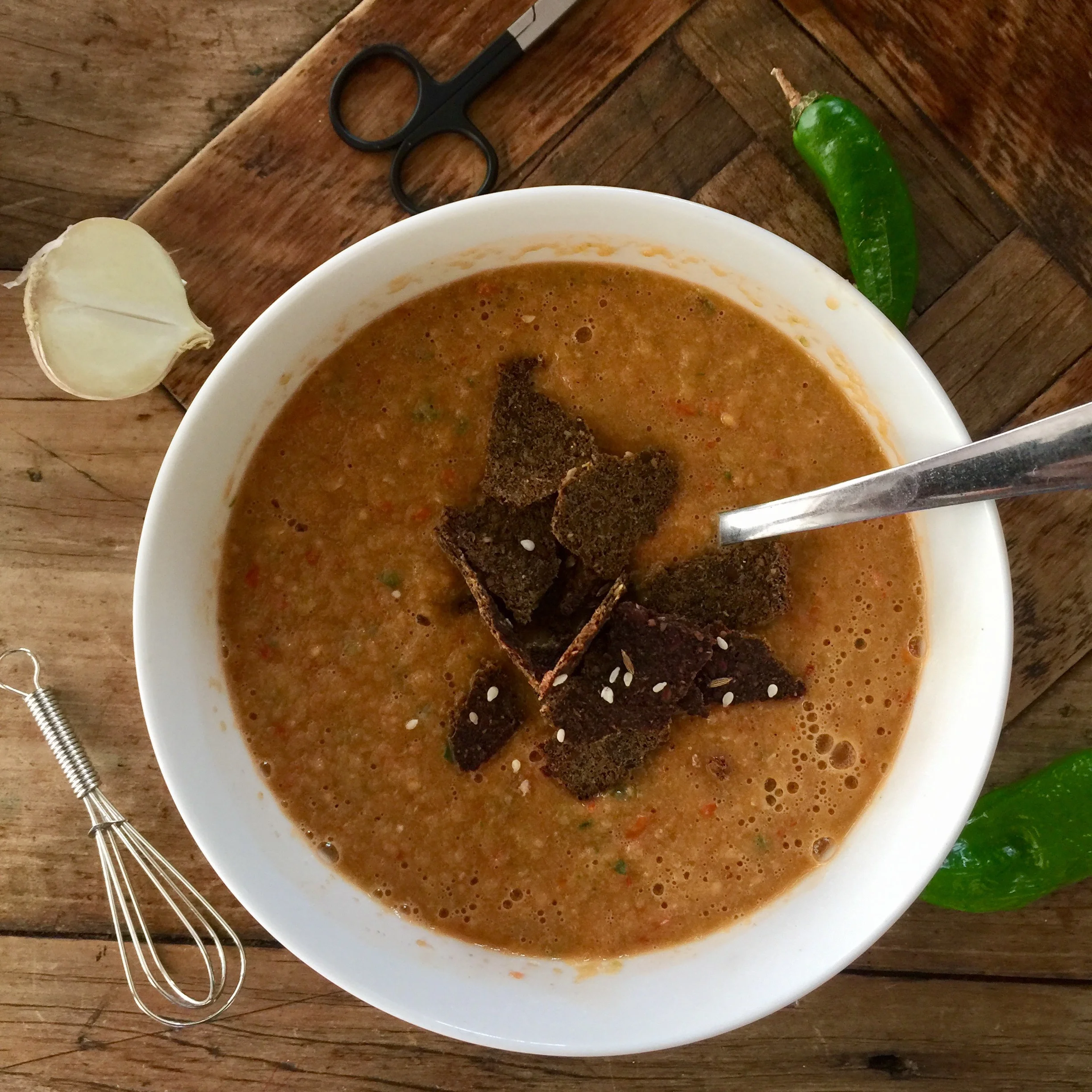 My version of gazpacho. Perfect for a fasting day.