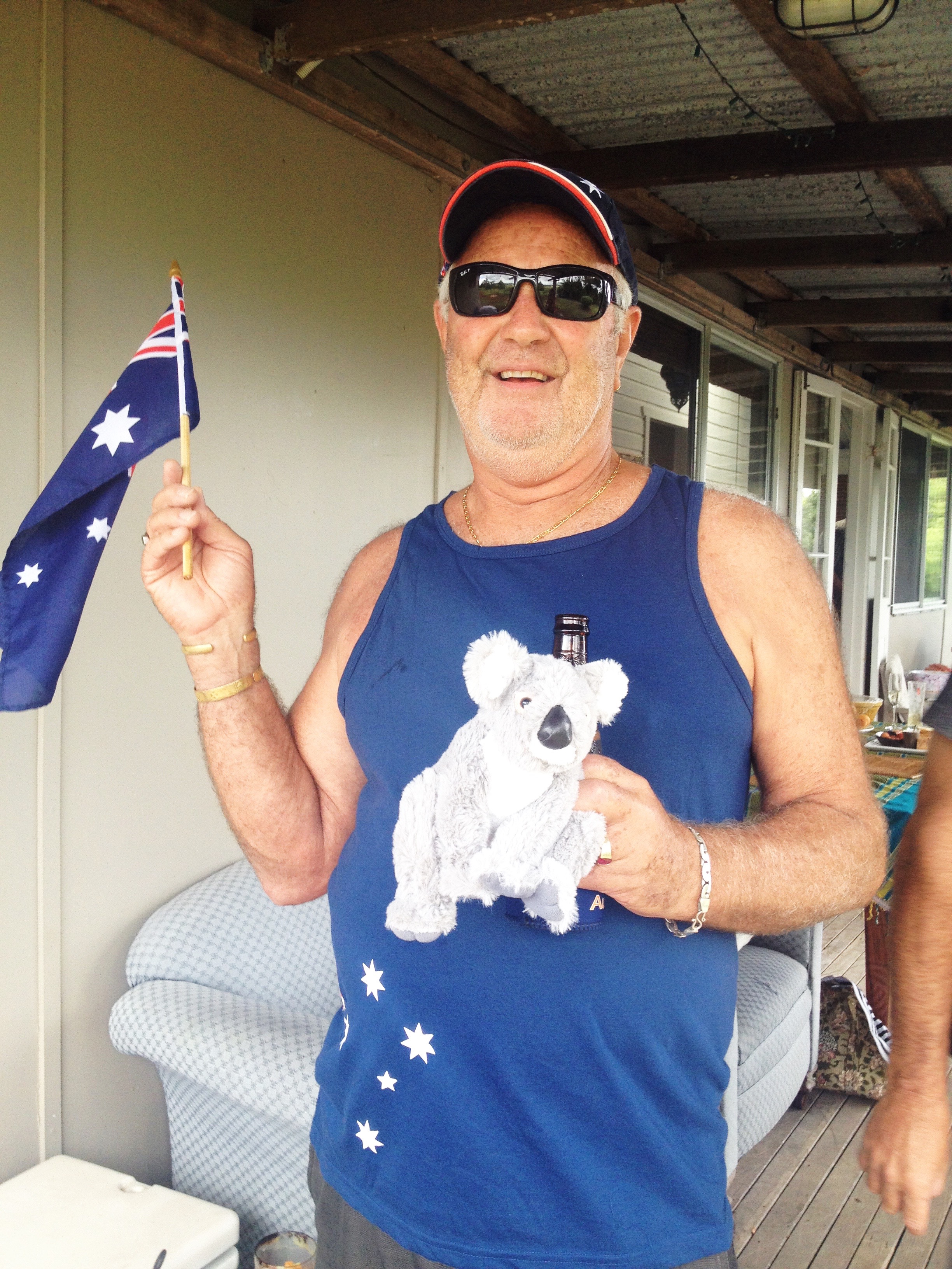 A friend at my first Australia Day party some 4 years ago!