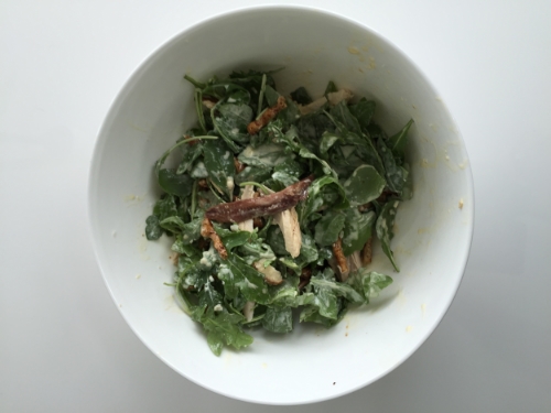 Caesar salad with twiglets