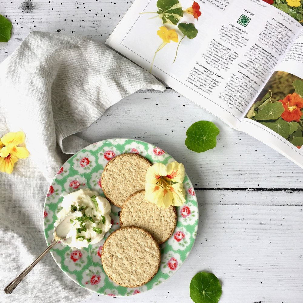 Nasturtium cheese spread