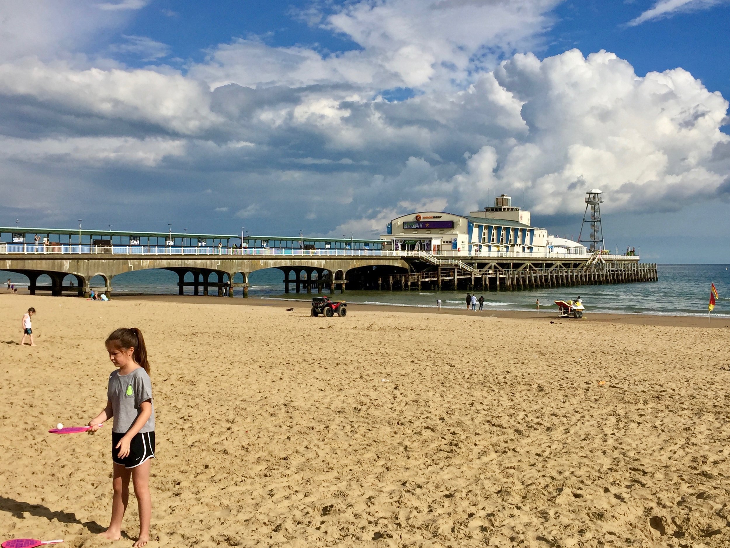 The clouds are moving in over Bournemouth Pier.