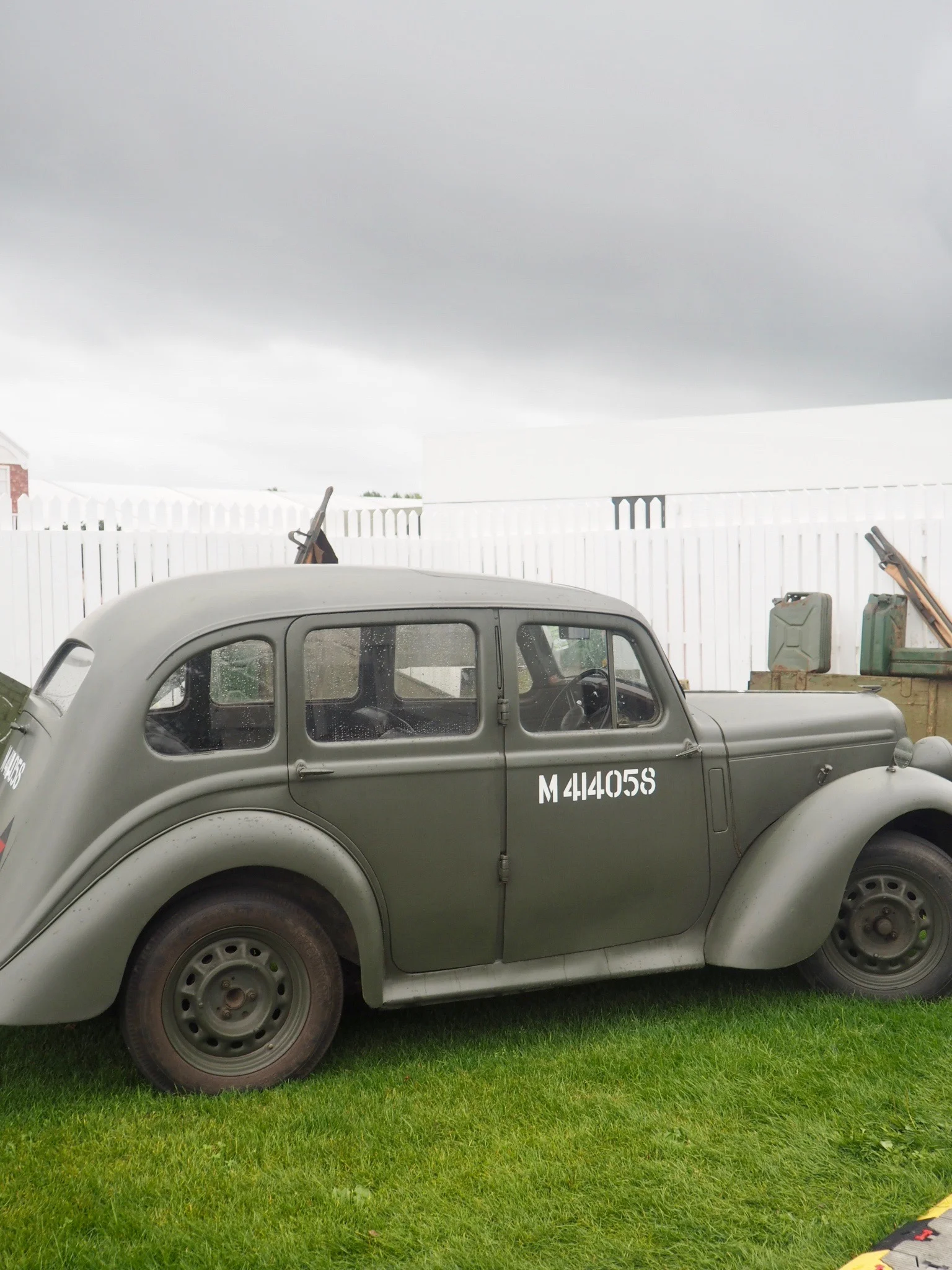 Lovely vintage car at Goodwood Revival. Just look at that sky!