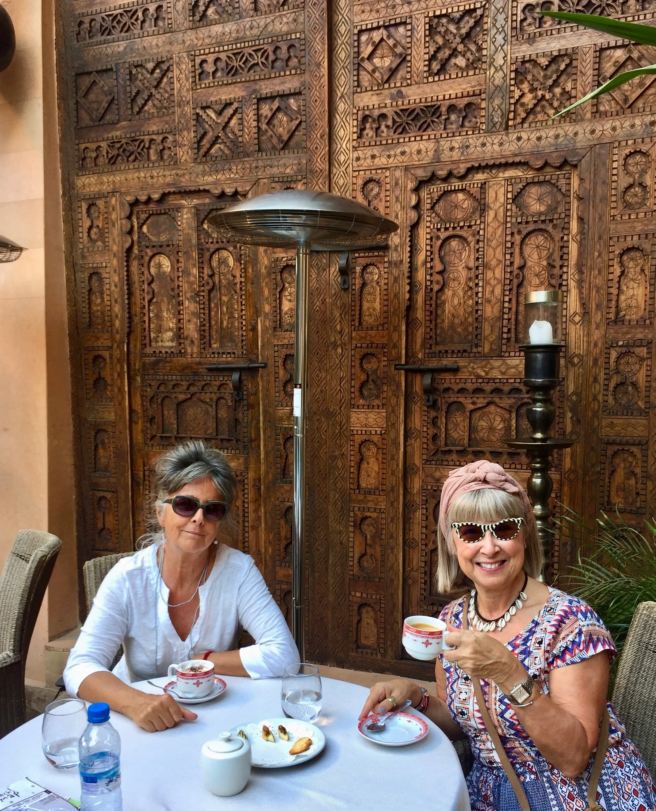 A lovely start to my birthday, coffee at Maison Arabe, Marrakech, Morocco.