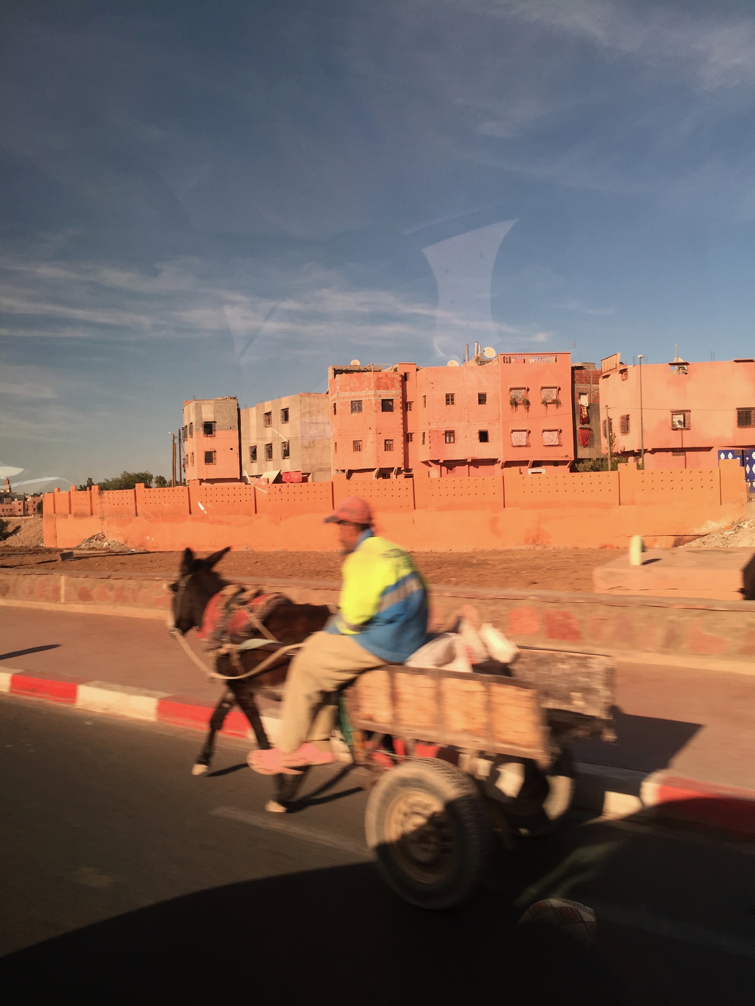 Dodging the traffic in Marrakech