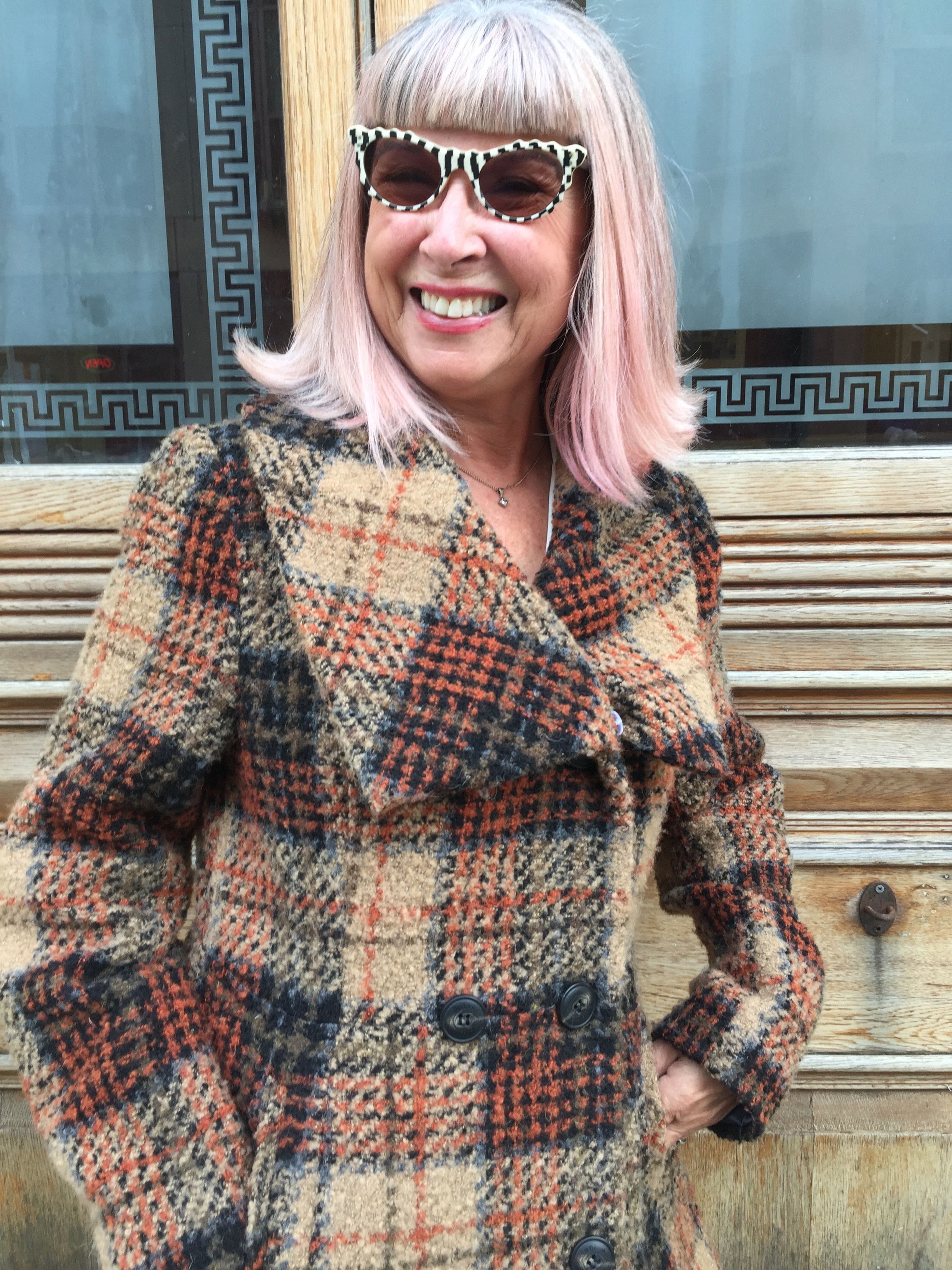 Retro coat from a charity shop