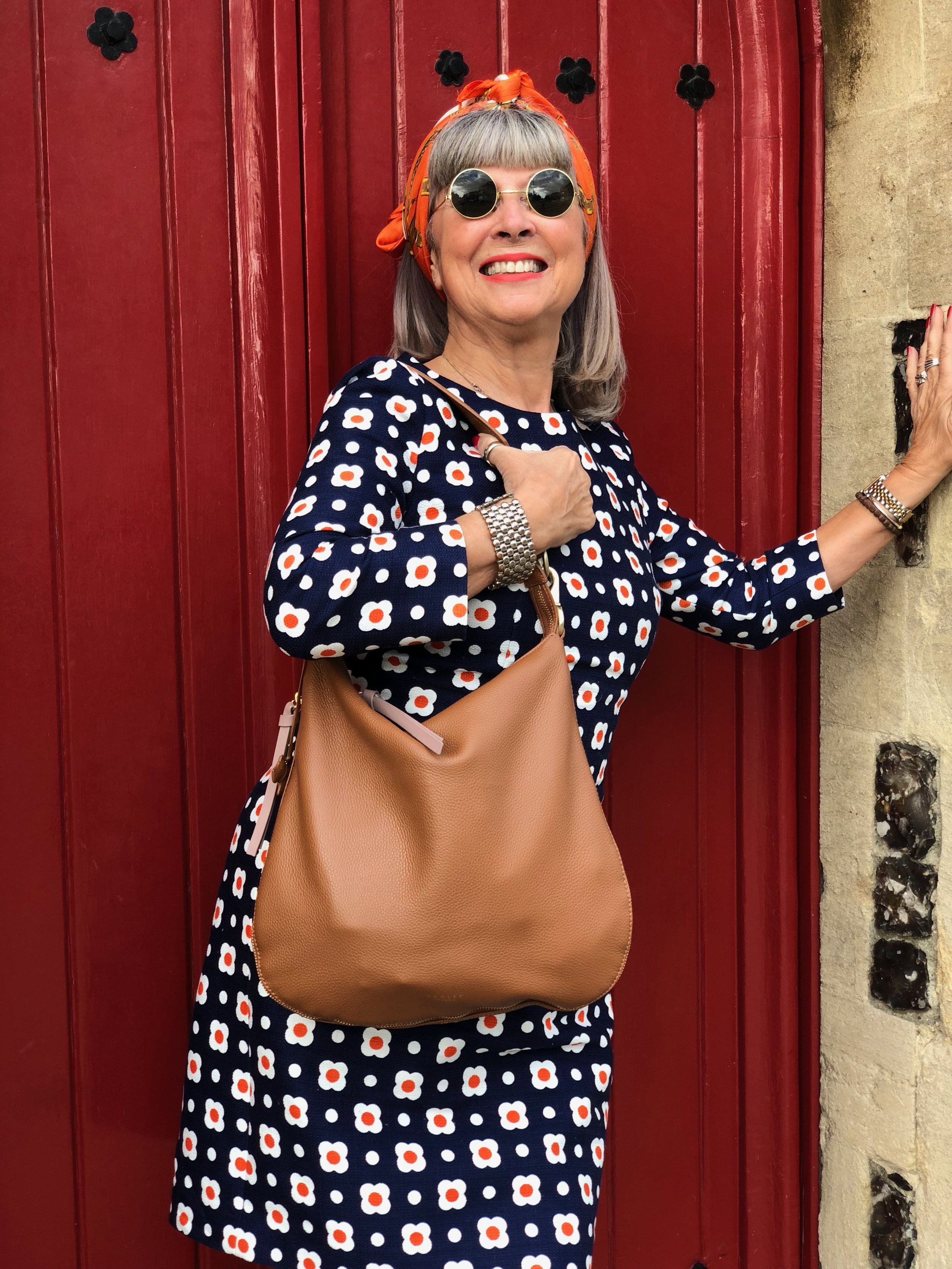 Hobbs dress and Radley bag