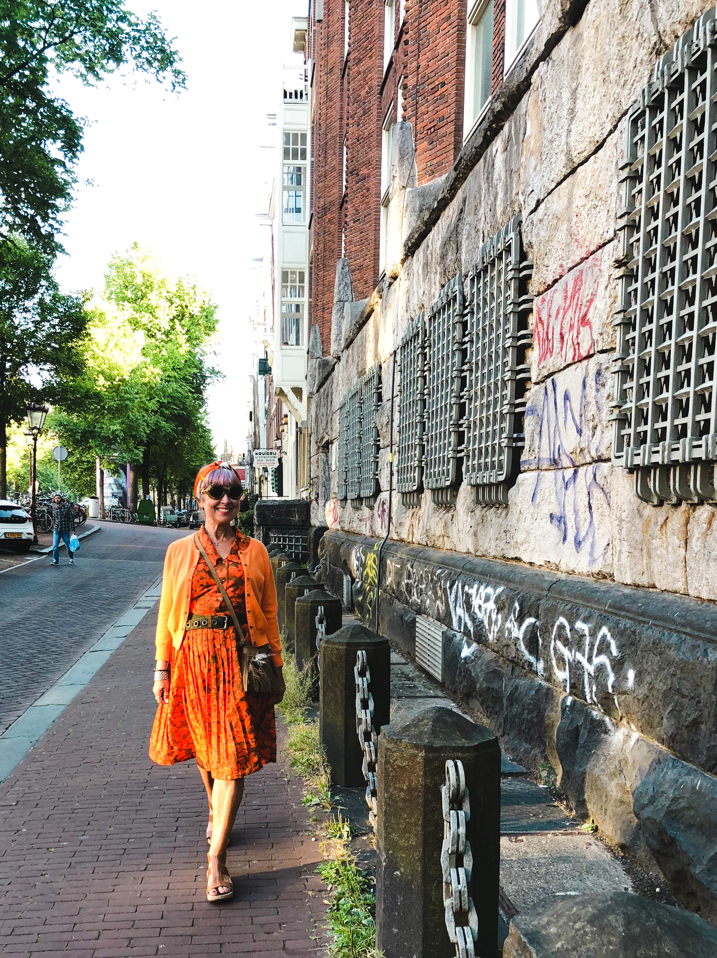 Orange vintage dress, Amsterdam.jpg