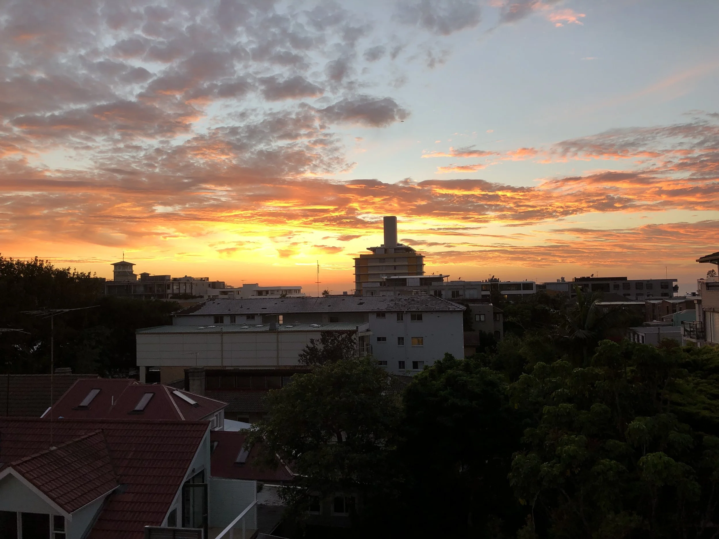 Dawn from my room in Bondi! Worth getting up for.