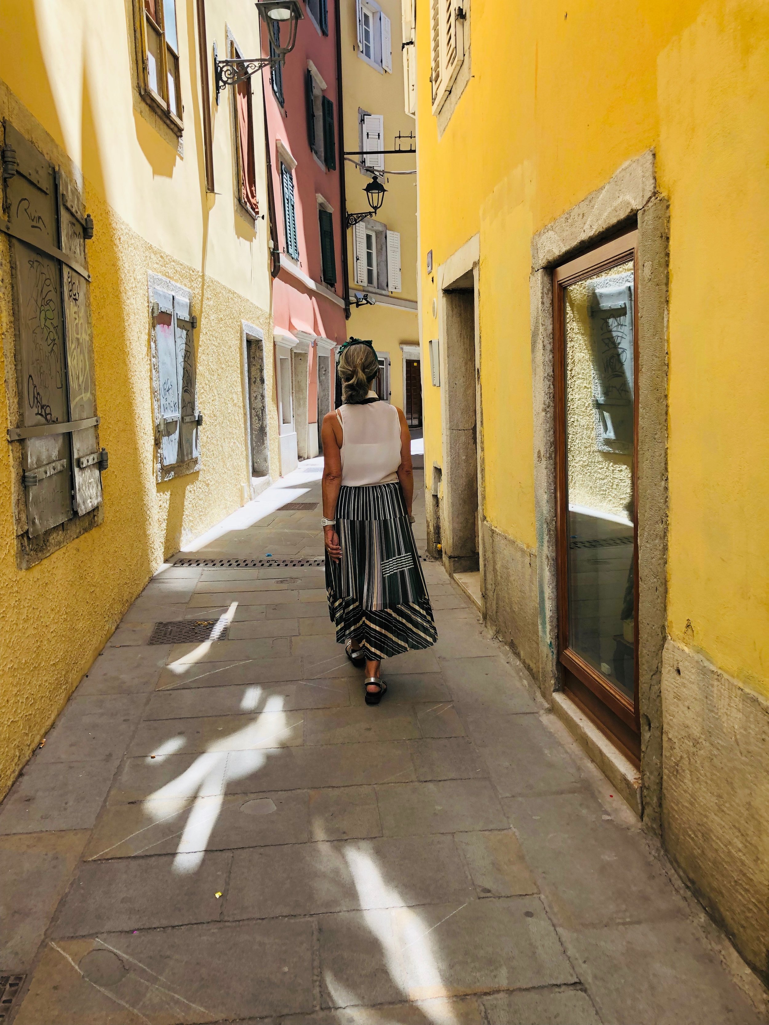 Colourful alleyways in Trieste.