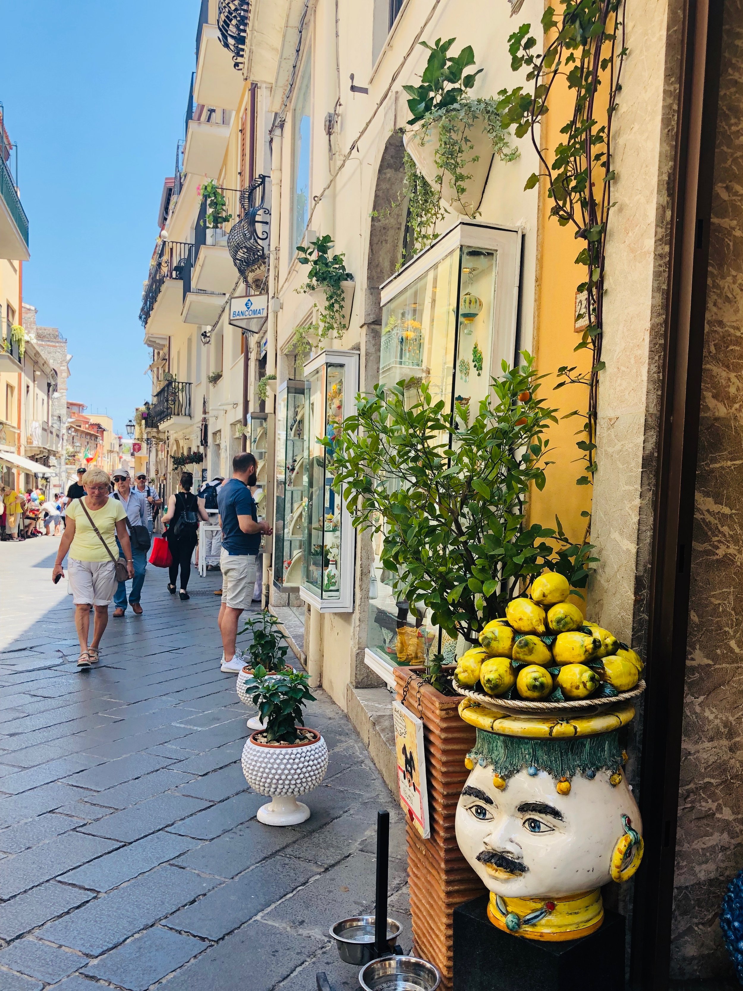 The beautiful town of Taormina.