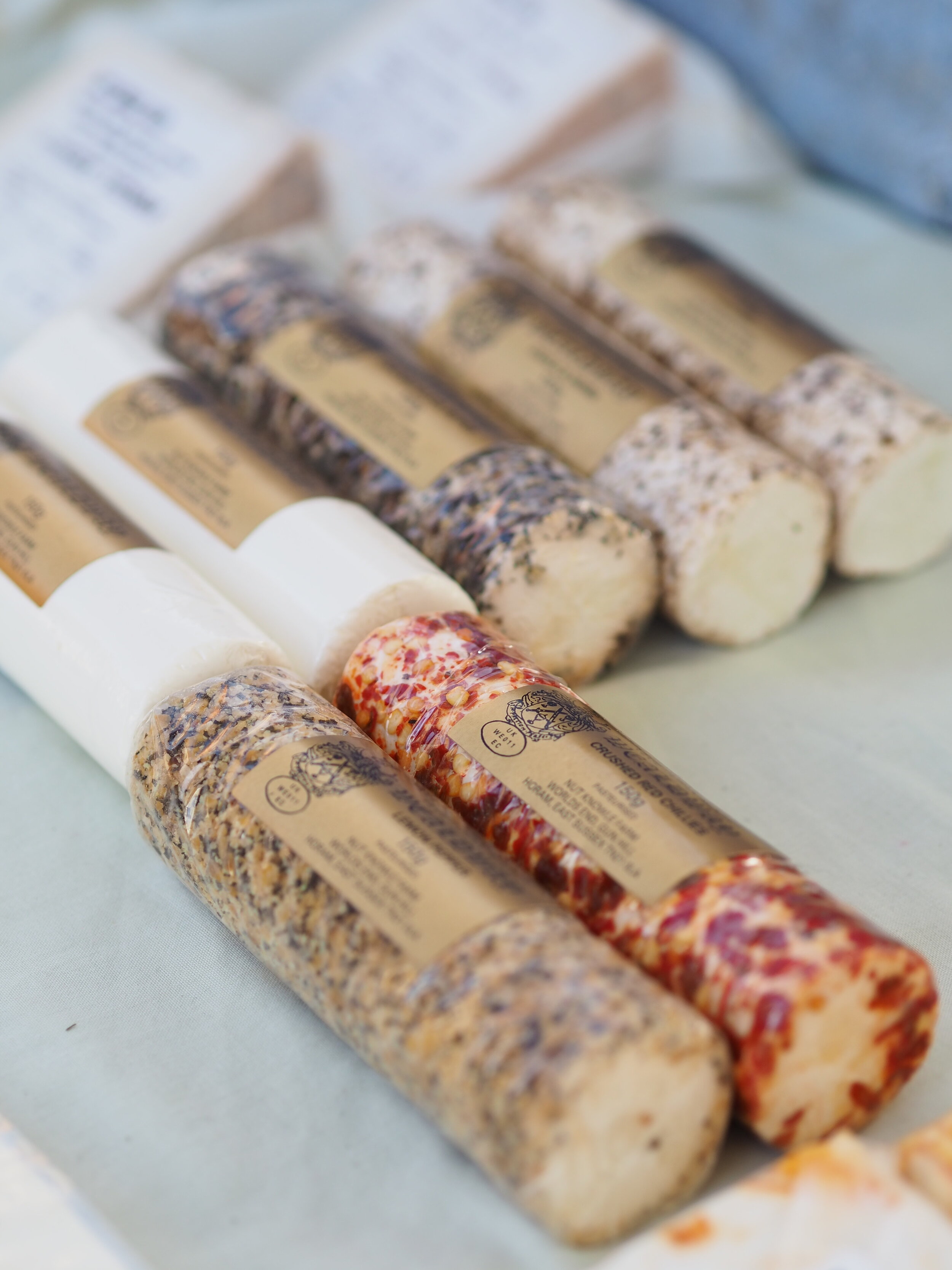 Local cheeses, Lewes Market.