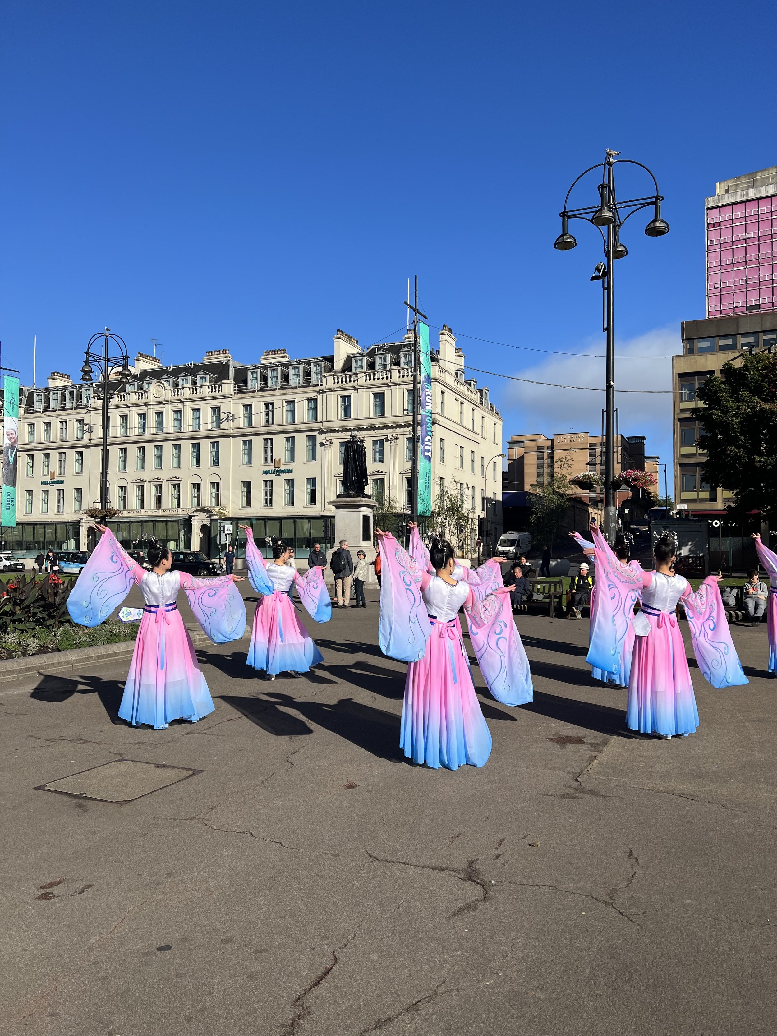Unexpected Chinese show in George Square, Glasgow