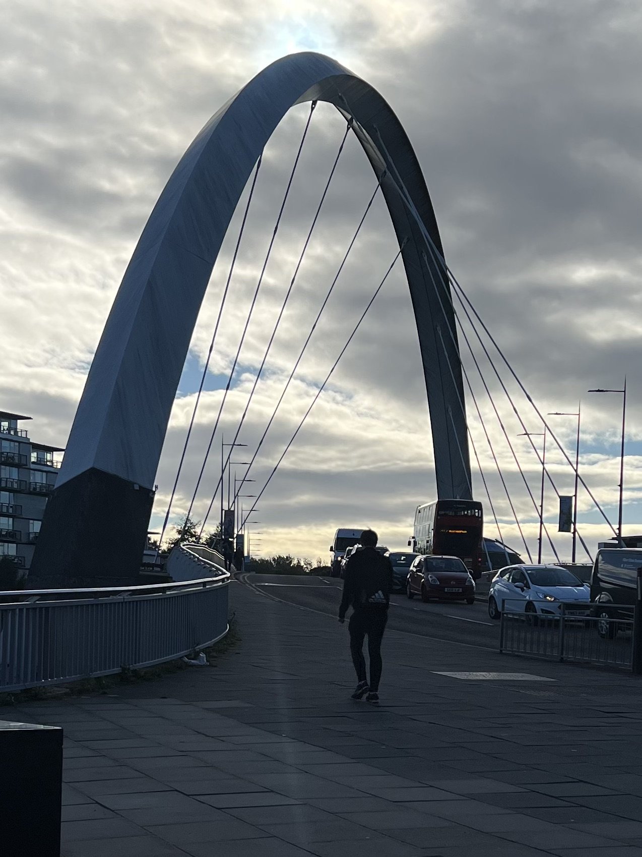 The Clyde Arc on the river, Glasgow