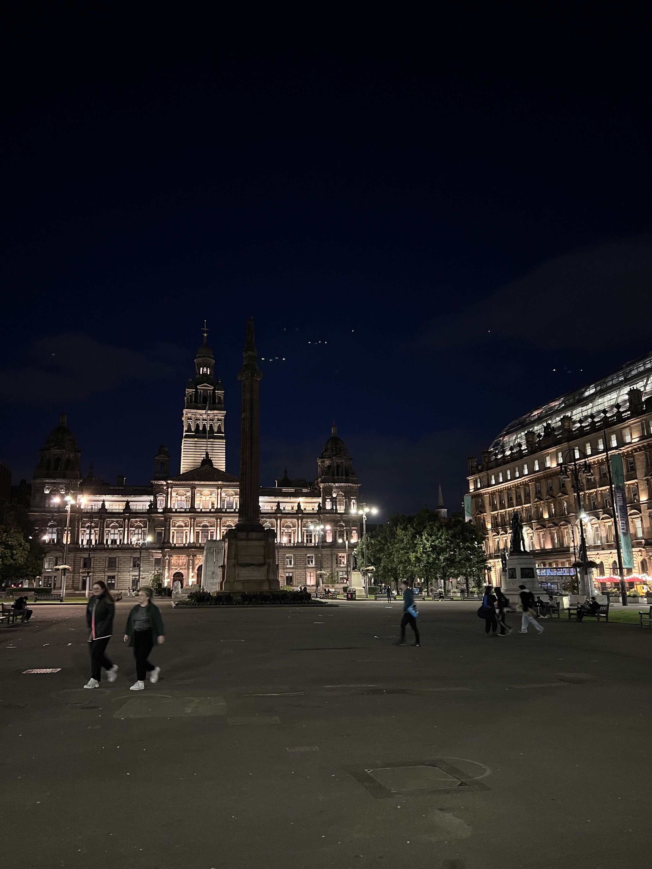 George Square at night, Glasgow