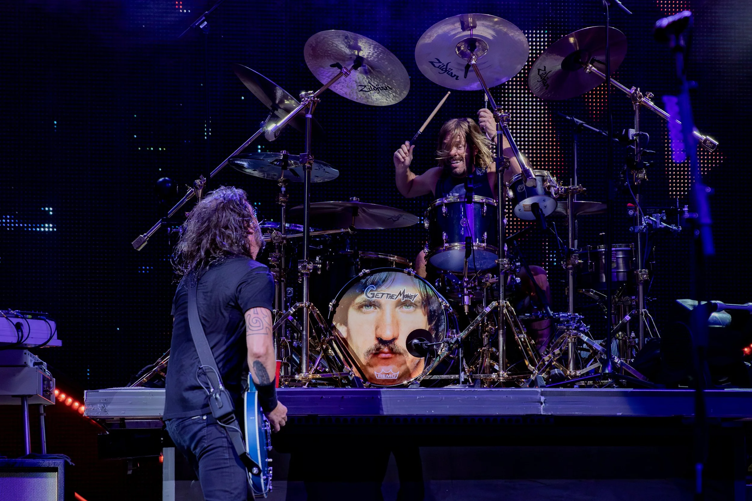 Dave Grohl and drummer Taylor Hawkins at Blossom Music Center in Cuyahoga Falls - Harry Acosta Photography