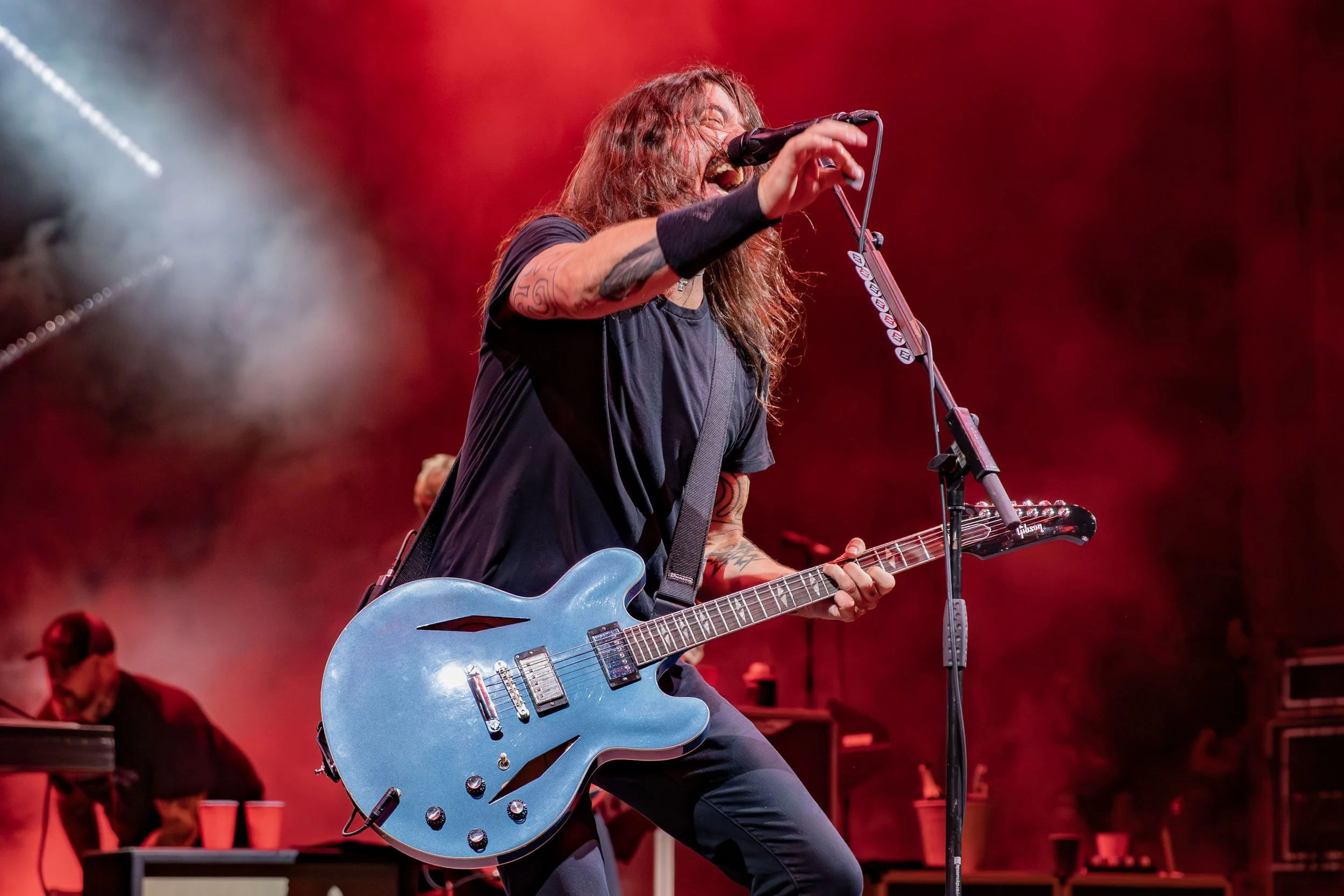 Dave Grohl belts out lyrics live at Blossom Music Center in Cuyahoga Falls - Harry Acosta Photography