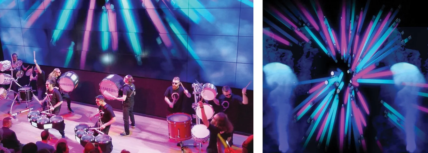 Integrated MediaI’ve led the effort to integrate custom media and animation into GEI performances. The ability to visually amplify performance moments through geometric animation and media effects elevates the performance from music to spectacle.