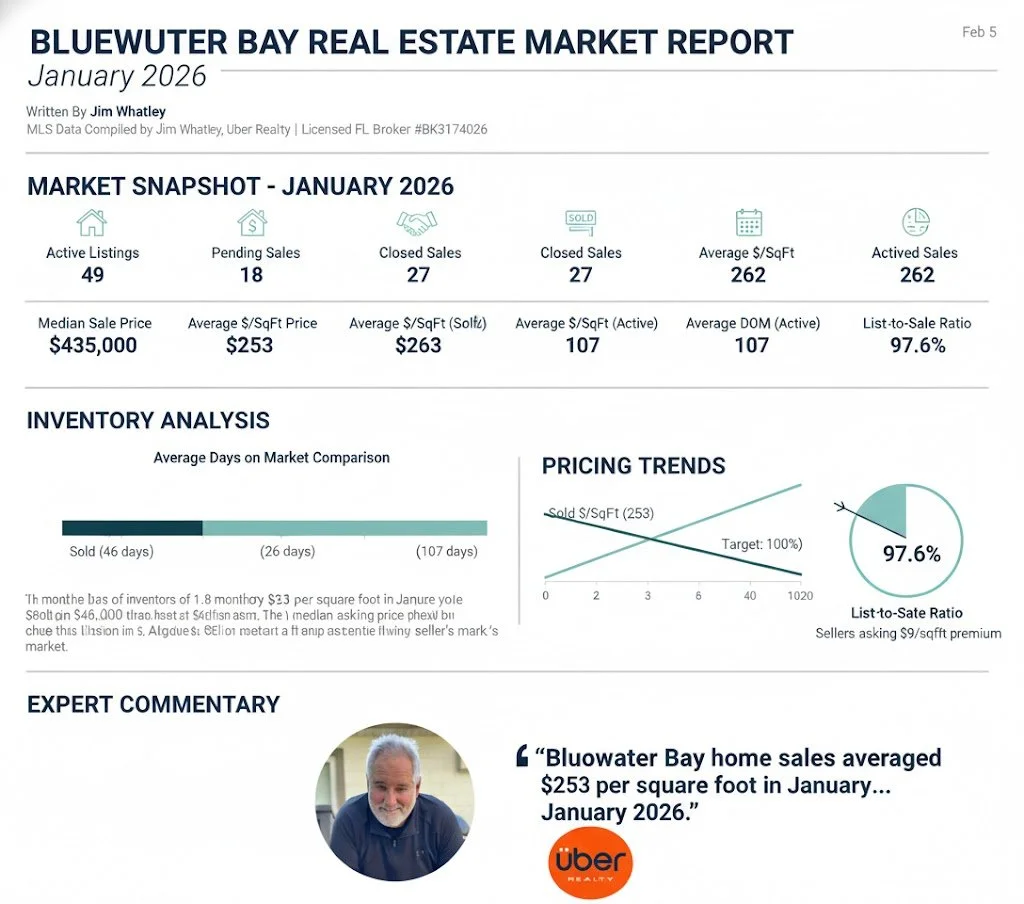 Bluewater Bay Real Estate Market Report - January 2026