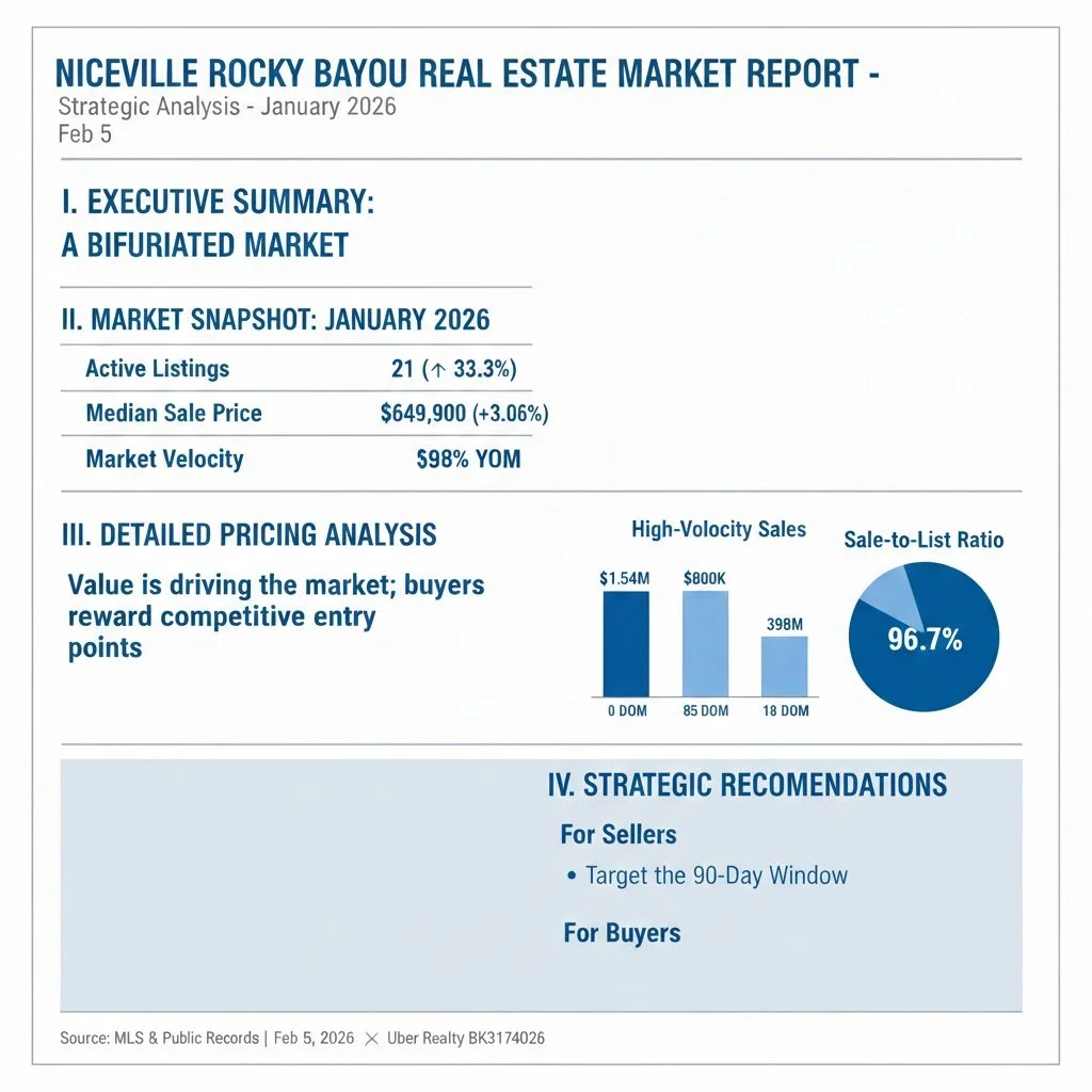 Niceville Rocky Bayou Real Estate Market Report - January 2026
