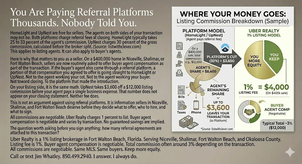 What HomeLight and UpNest Take From Your Home Sale