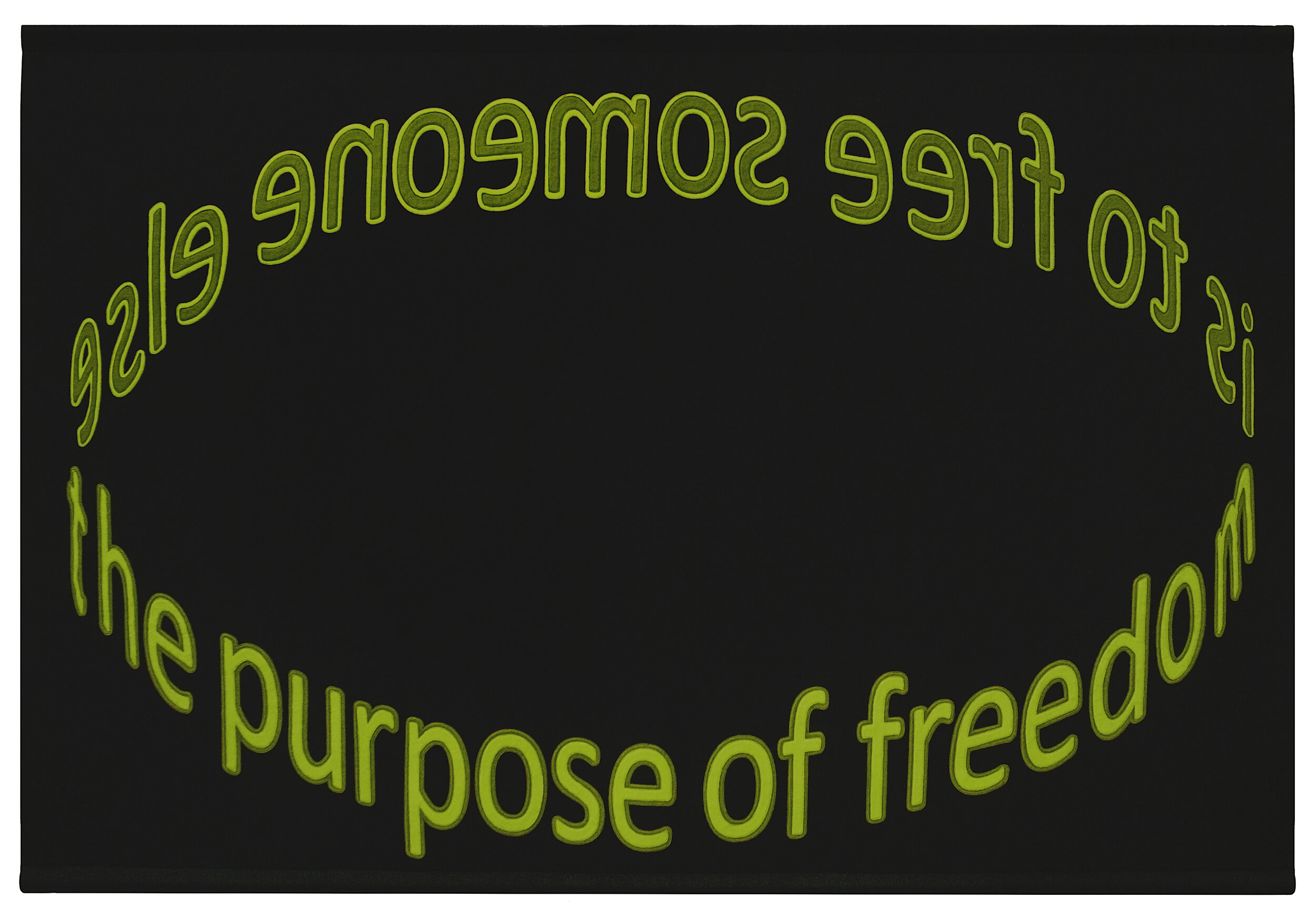 Sonya Clark Toni Morrison Horizontal THE FUNCTION OF FREEDOM IS TO FREE SOMEONE ELSE side 1.jpg
