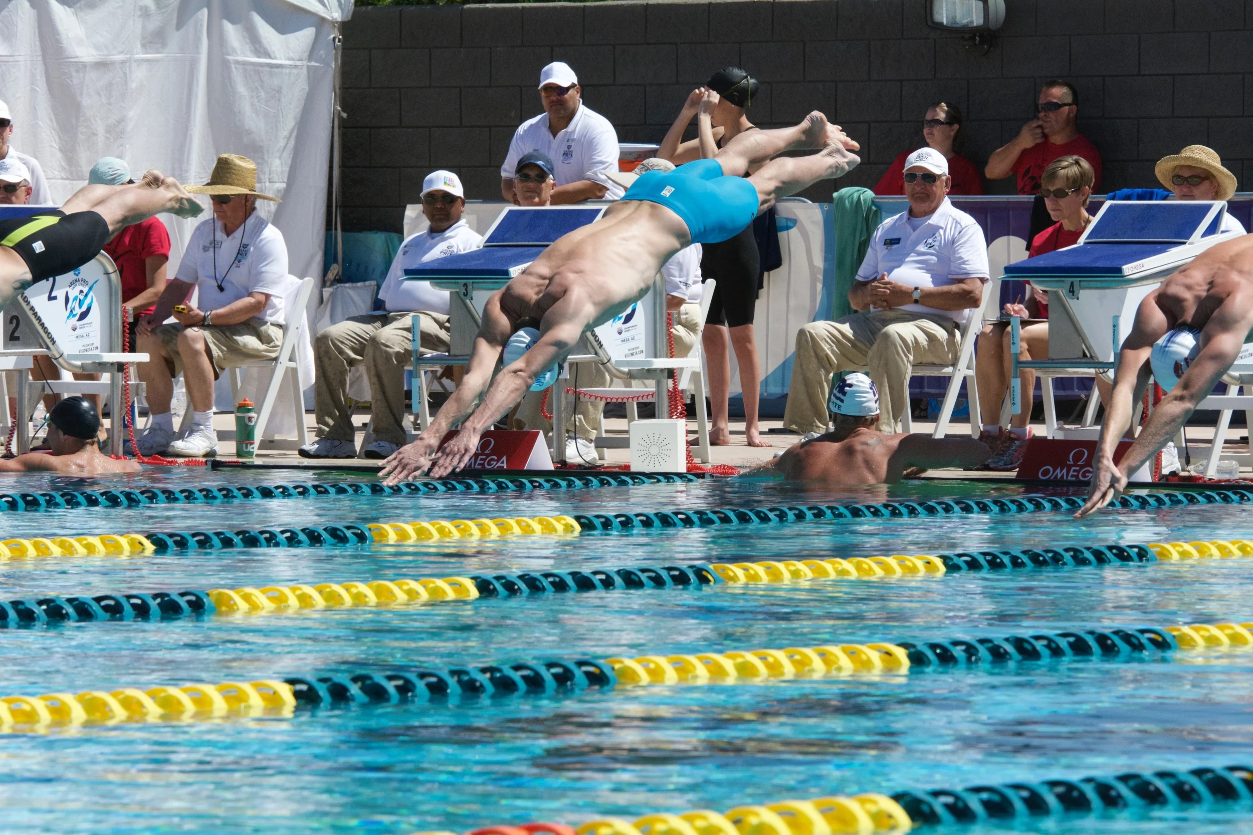 Michael Phelps off the blocks in Mesa, AZ