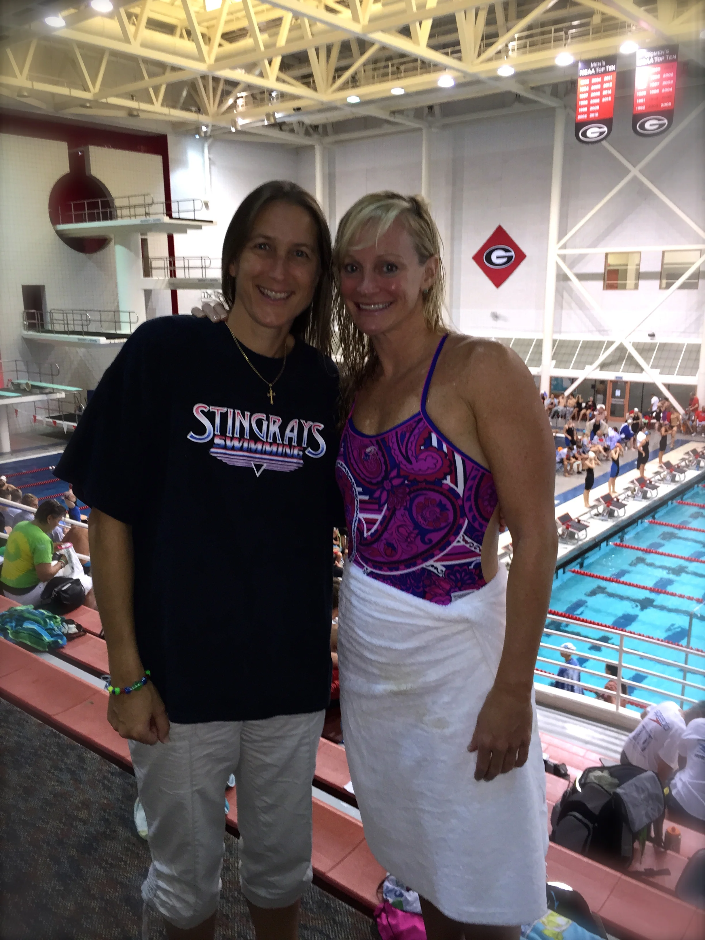 Long-time UGA swimmer buds Caroline Horne and Erika