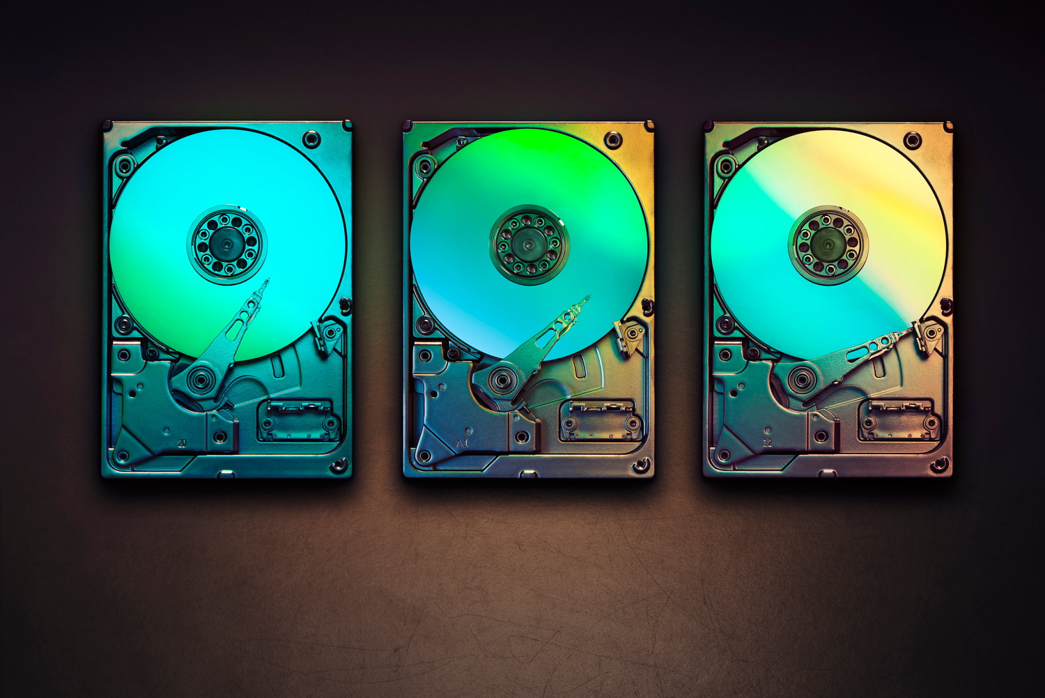 3 hard drives