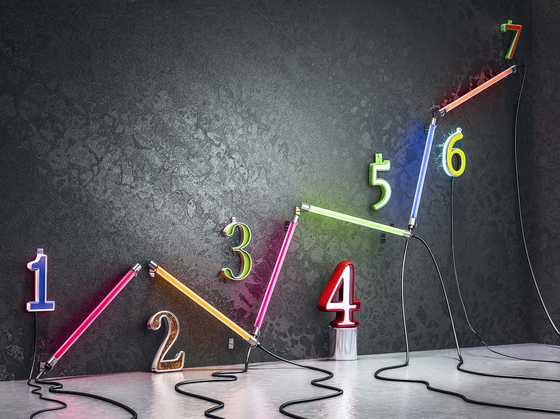 Graph Neon with Numbers