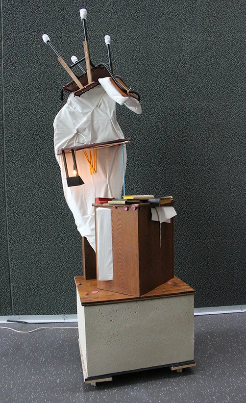 Provisional assuredness 2014 280 x 125 x 109cm mixed media Saxion Hogescholen collection