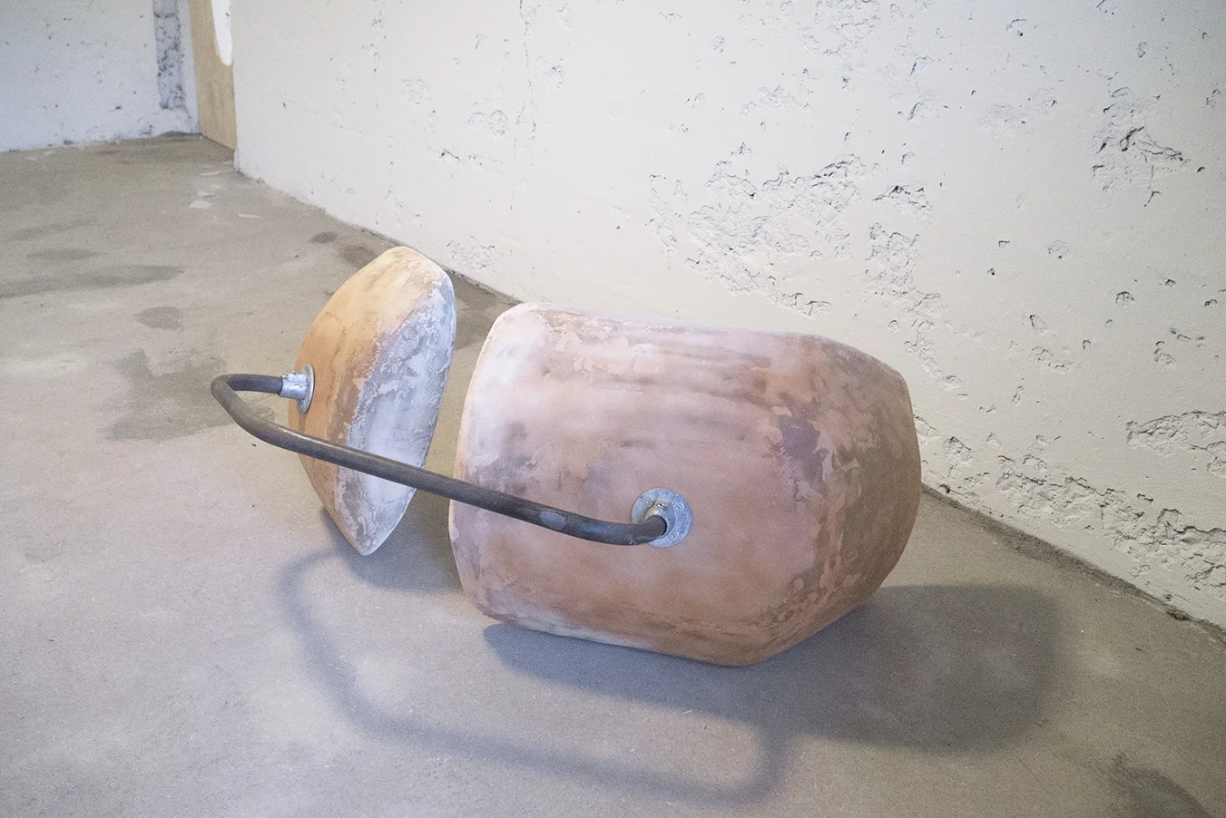 Hey Mister Charles 2019 55 x 100 x 70 cm foam, acrylic one, steel, paint, wood