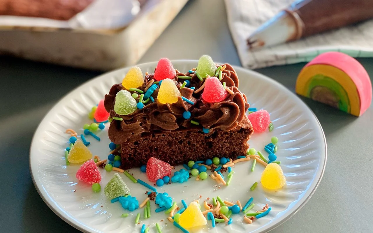 Glutenfri og laktosefri langpanne sjokoladekake