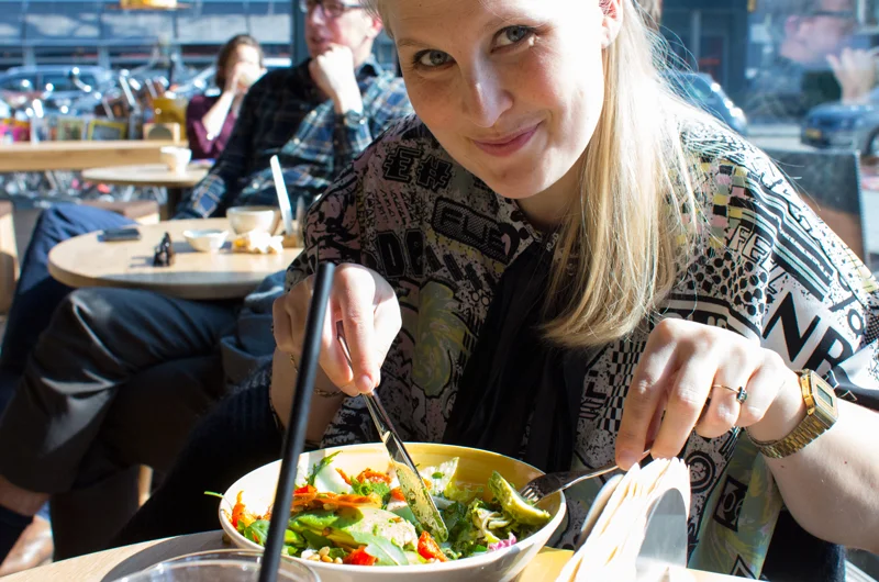 Lunsj med Aslaug Eva Björnsdottir som sitter som representant for Norge i EFCCA.