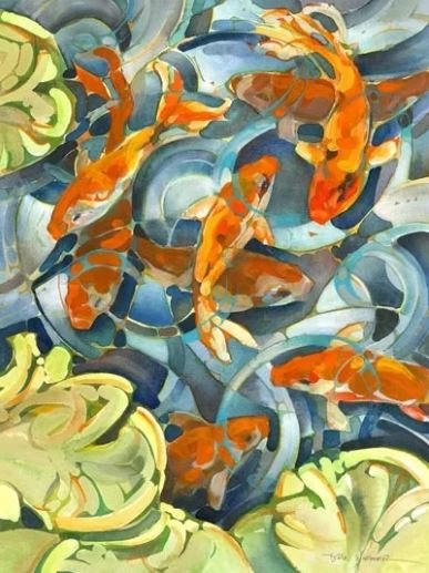 Eight Koi Swirl