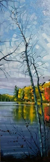 Lake Reflection with Birch