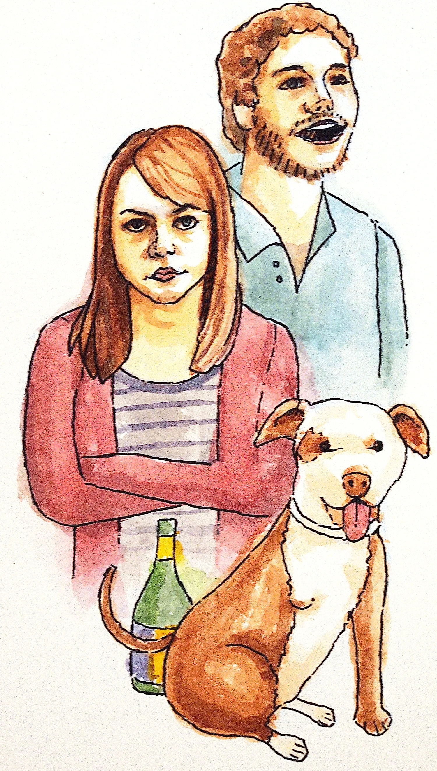  Parks &amp; Rec:&nbsp;Andy and April - Watercolor 