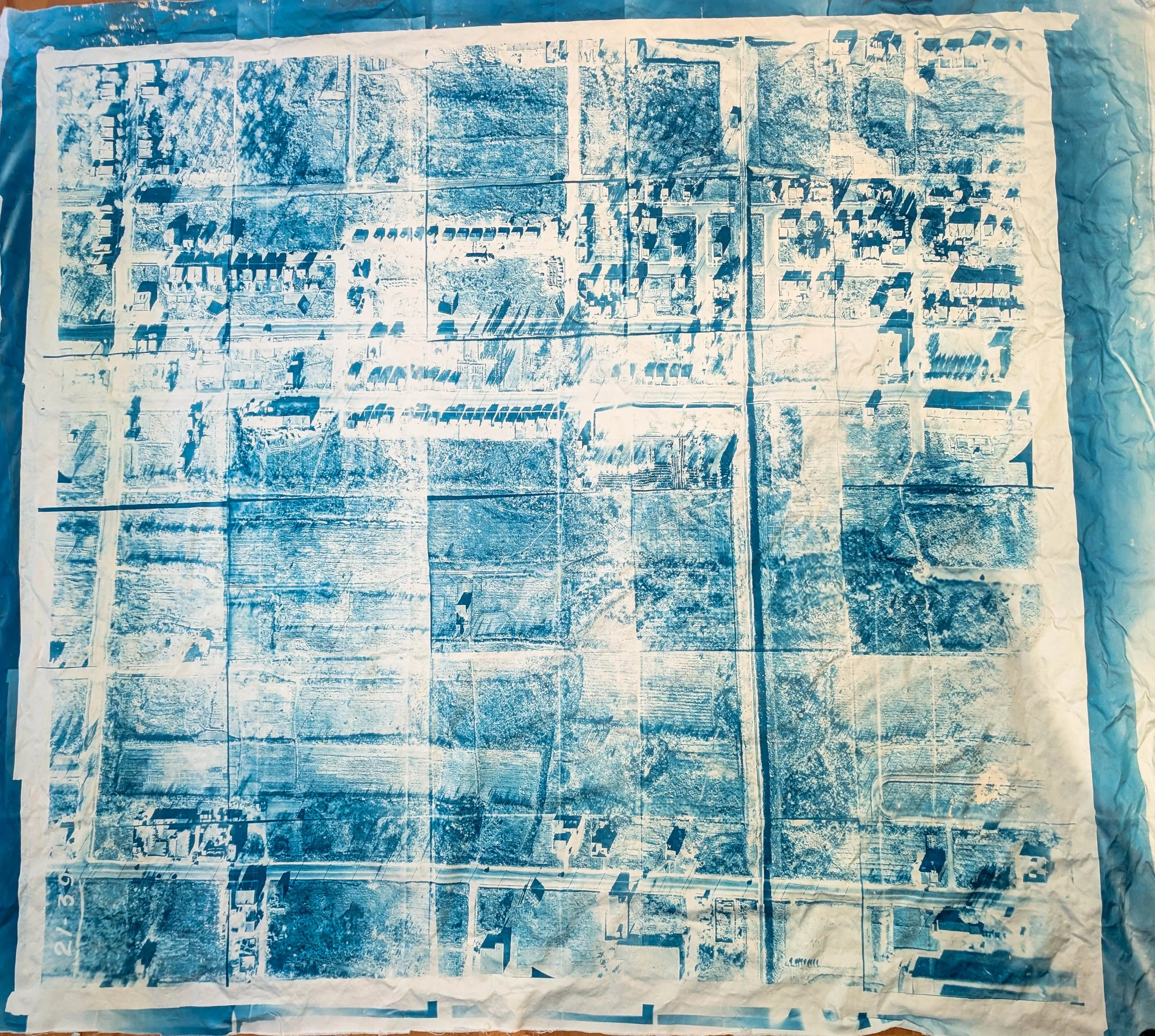 7.Bazar.vueaérienneAhunstic1947.Di Hintershter Taykh.Bazar.jpg