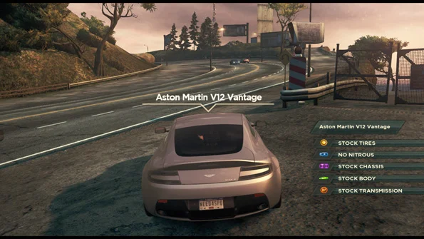 Out on the road in Need for Speed: Most Wanted which is very pretty if you have a powerful enough PC that is.