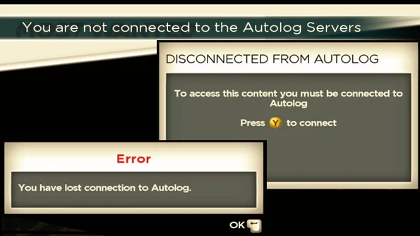 A selection of the disconnection errors in Need for Speed: Most Wanted