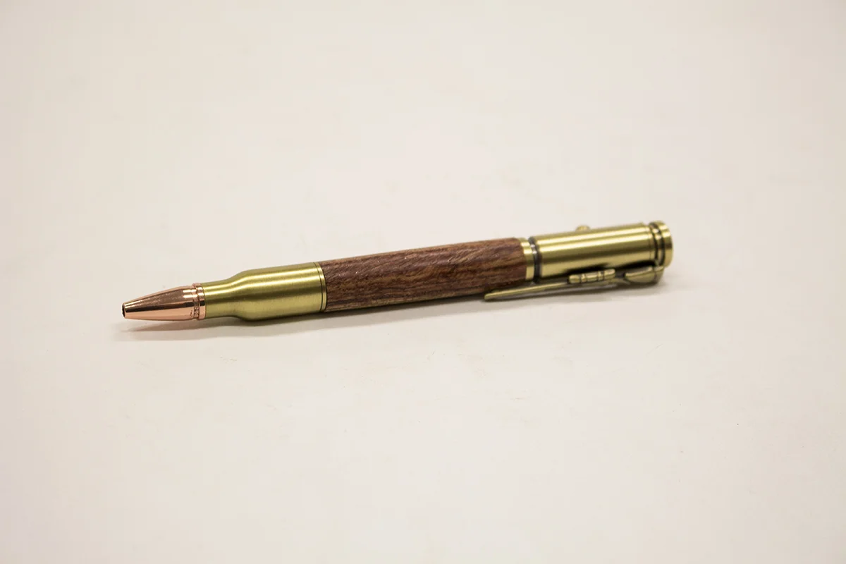 Bubinga 30. cal Bullet Click pen
