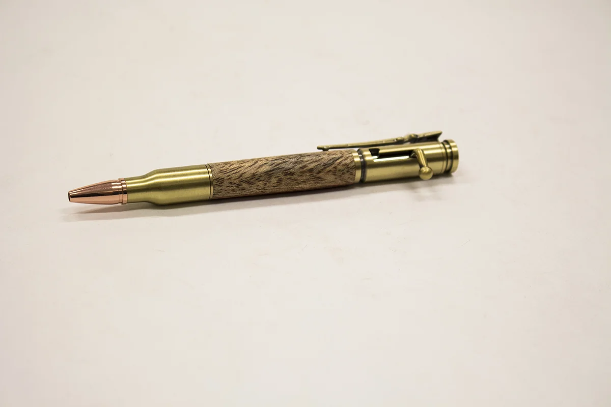 Bubinga 30.cal Bullet Click Pen