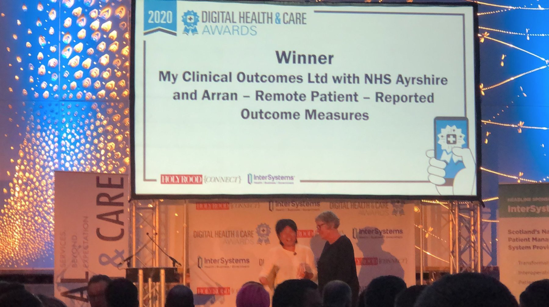 Recognised in the Industry Collaboration Award category at the Holyrood Digital Health &amp; Care Awards.