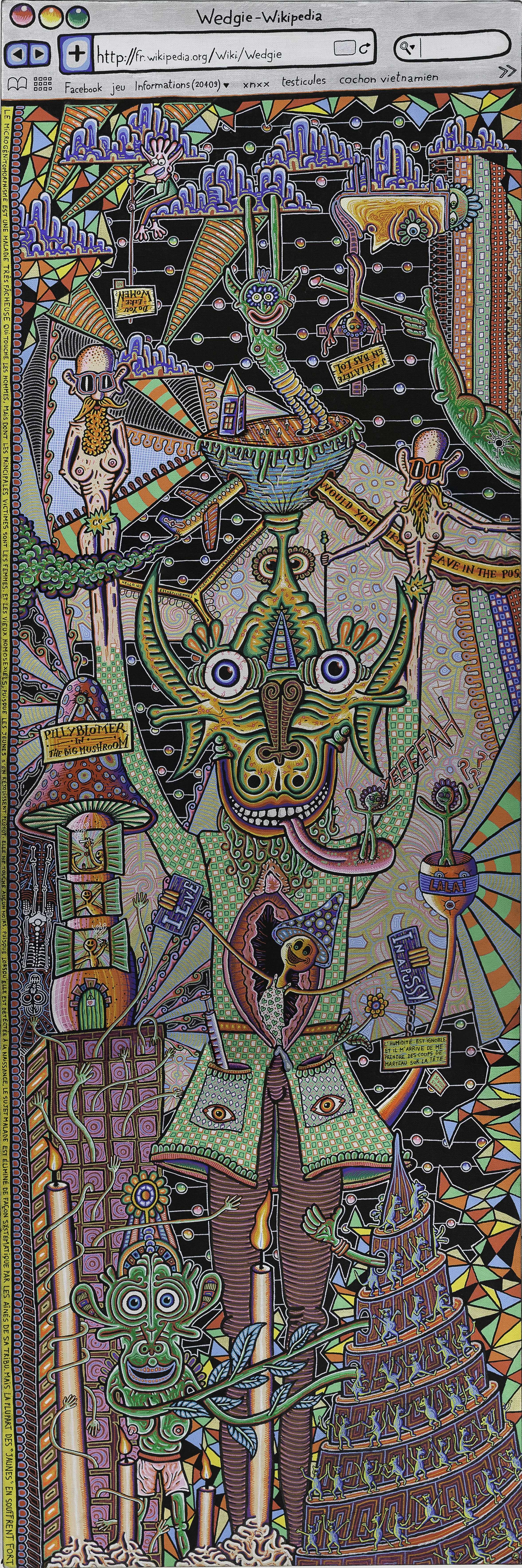 Untitled, 2012, 50x150cm, Acrylic and Posca on canvas