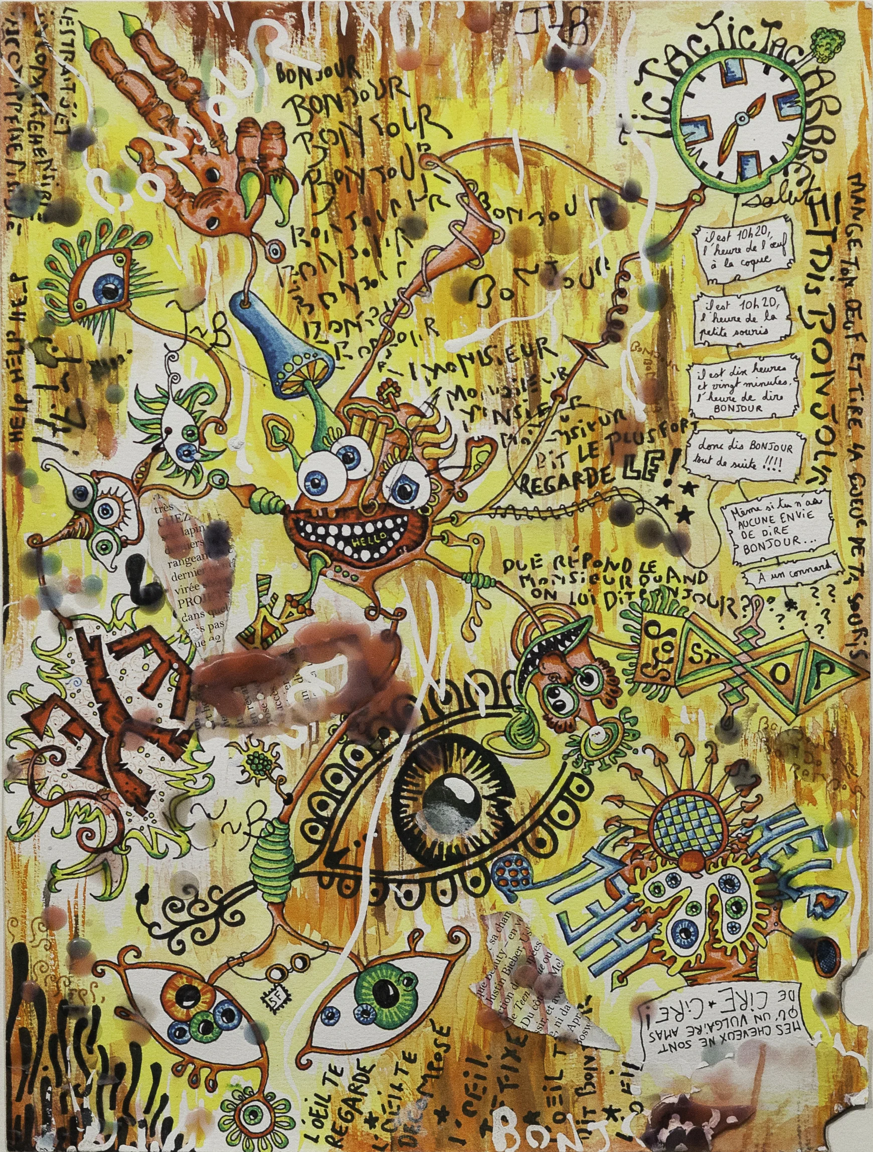 Untitled, 2011, 24x32cm, Ink and Felt pen on paper