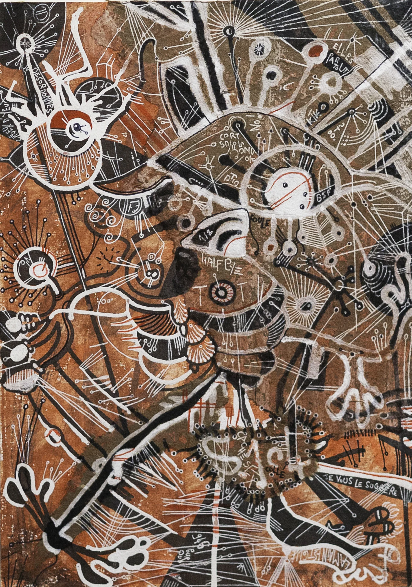 Untitled, 2011, 24x32cm, Ink, Posca and Felt pen on paper