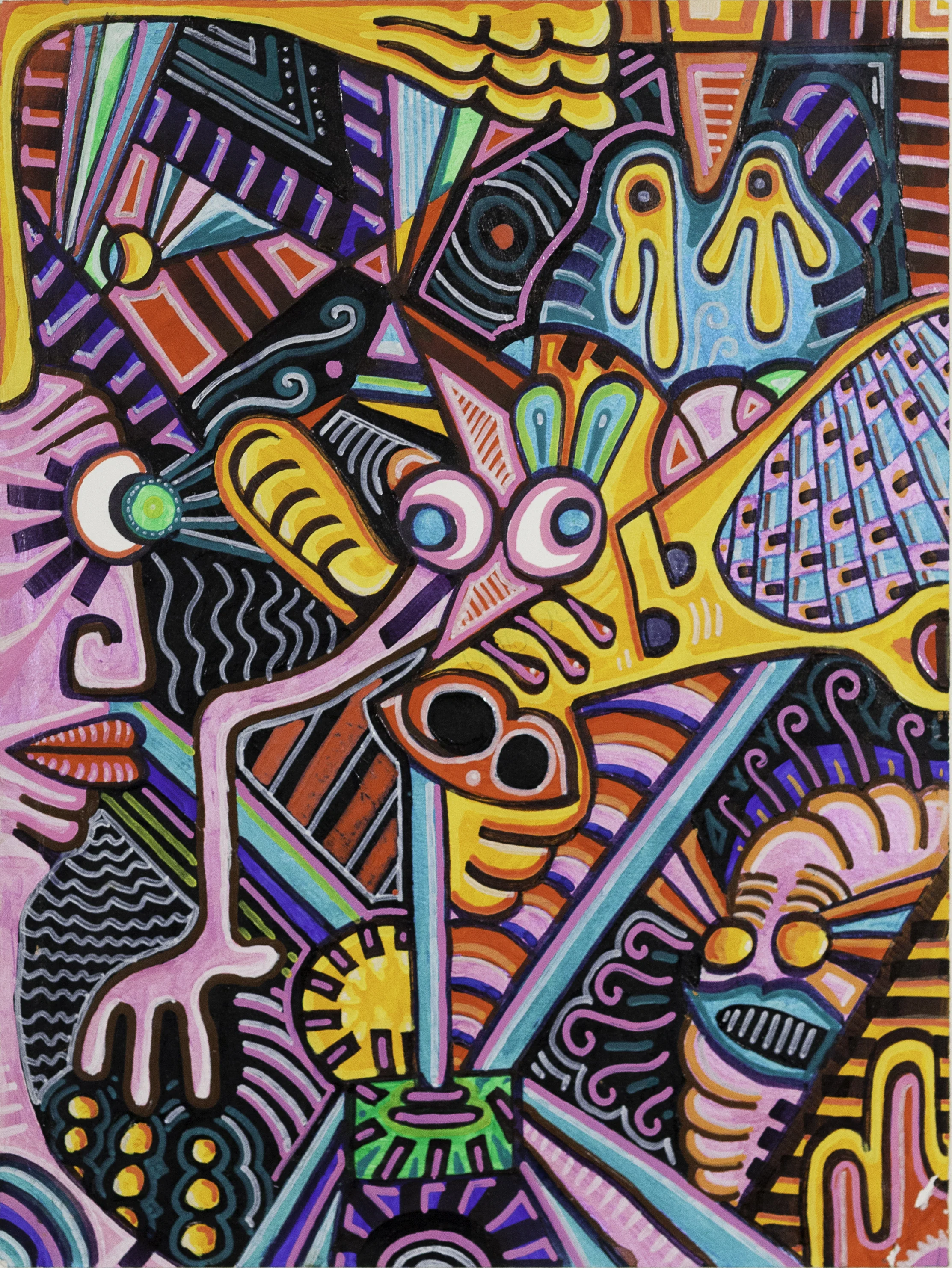 Untitled, 2011, 24x32cm, Acrylic and Posca on paper